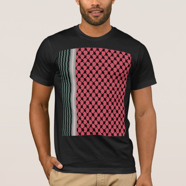 Palestinska vattenmelon Hatta Keffiyeh Kufiya Folk T Shirt (Framsida)