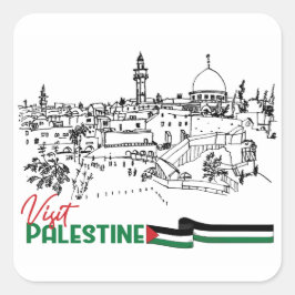 Palestinskt arv och hopp fyrkantigt klistermärke