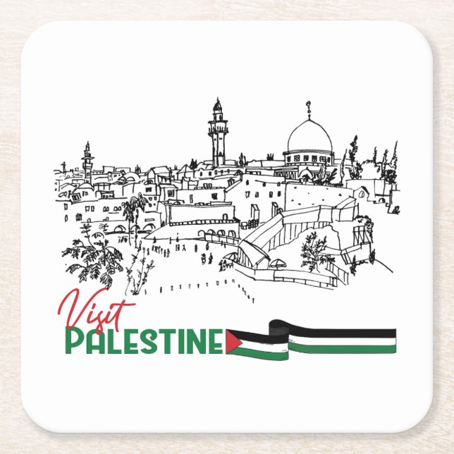 Palestinskt arv och hopp underlägg papper kvadrat (Framsidan)