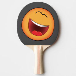 Paleta de ping pong con emoji. pingisracket