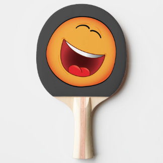 Paleta de ping pong con emoji. pingisracket