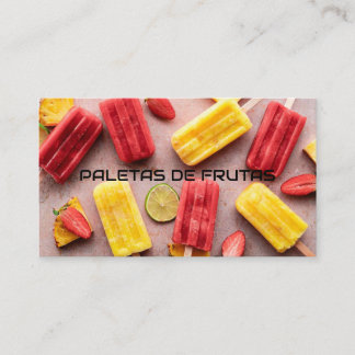 Paletas de frutas visitkort