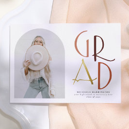 Palett | Boho Arch & Bold Grad Photo Studenten Inbjudningar