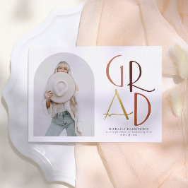 Palett | Boho Arch & Bold Grad Photo Studenten Inbjudningar