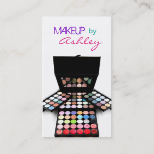 Palett och penslar för ansikte - Makeup Artist Visitkort
