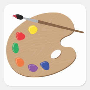 Palett Painters Fyrkantigt Klistermärke