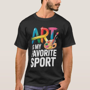 Palett & Penslar Målar-T-shirt Konst är min favori T Shirt