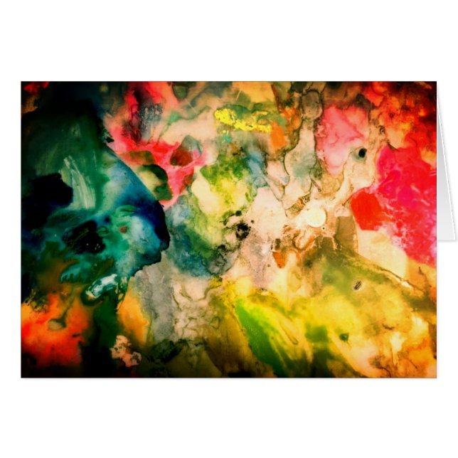 Palette-Abstrakt Hälsningskort (Framsidan Horizontal)