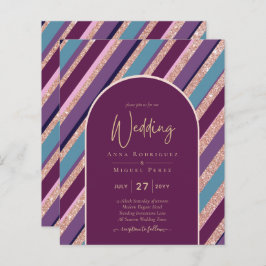 Palette Plum Lila Turcos Ro Guld Bröllop