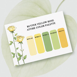 Paletten Butter gul ros bröllop färg Tilläggskort