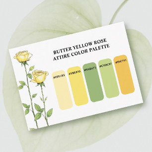 Paletten Butter gul ros bröllop färg Tilläggskort