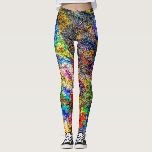 paletten färg leggings (Framsida)