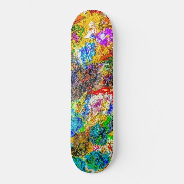 paletten färg skateboard bräda 21,5 cm (Framsida)