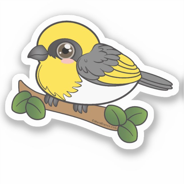 Palila Hawaii Forest Bird Klistermärken (Framsida)