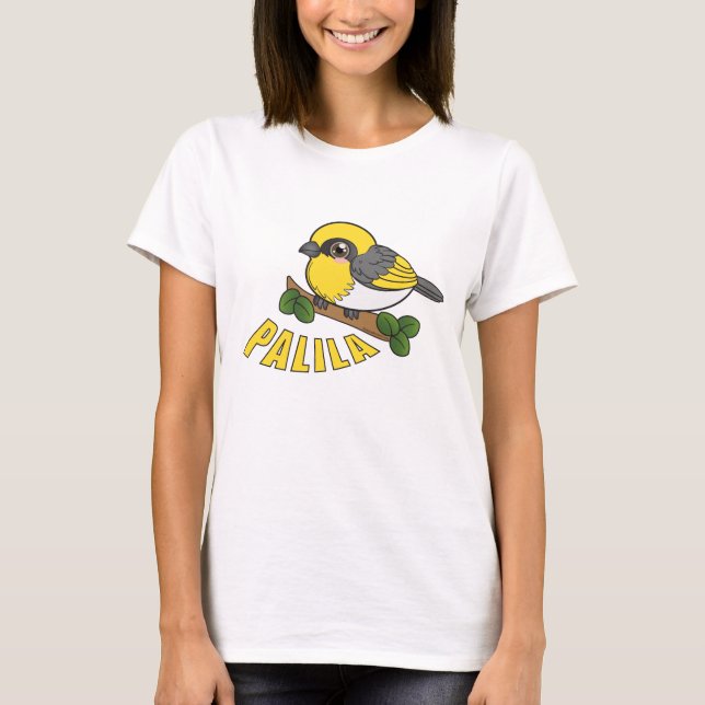 Palila Hawaii Forest Bird T Shirt (Framsida)