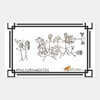 Palin Brawl, av Jeanne Devon Rektangulärt Klistermärke