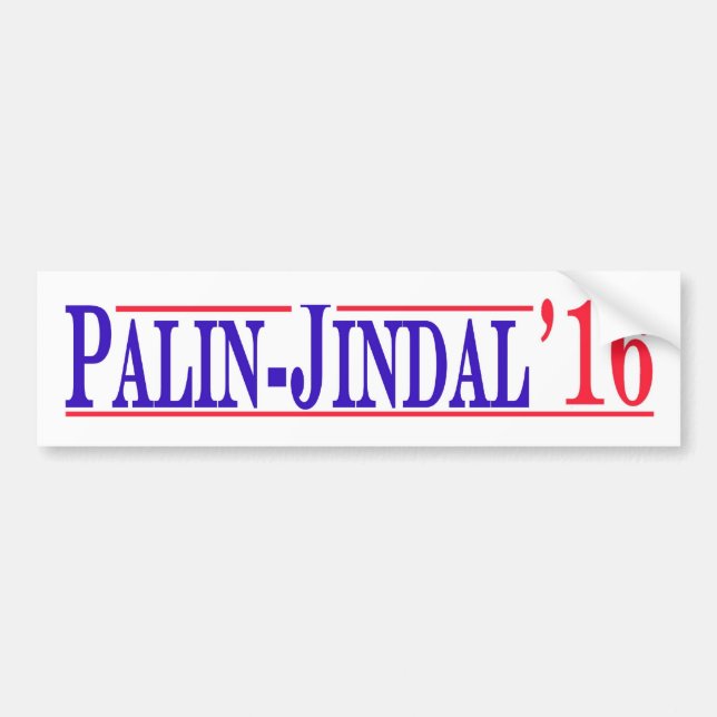 Palin - Jindal 2016! Bildekal (Framsidan)