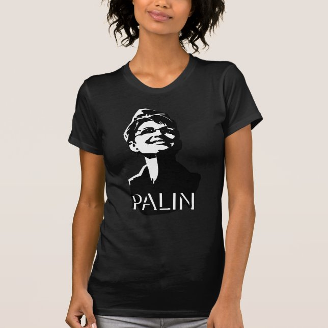 Palin mörka kvinna utslagsplats t-shirt (Framsida)