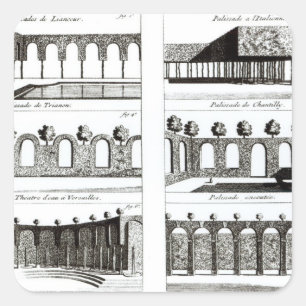 Palisade-design, från "Gars teori och praktik Fyrkantigt Klistermärke