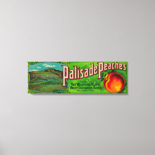 Palisadepersikaetikett Canvastryck