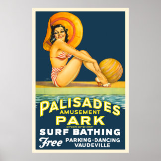 Palisades Amusement Park - Vintage 1937 Poster