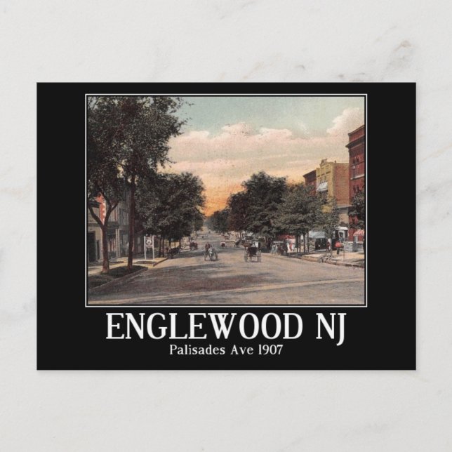 Palisades Ave., Englewood, NJ Vintage Vykort (Framsida)