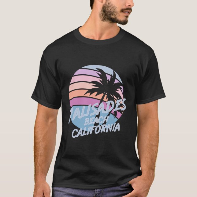 Palisades Beach Kalifornien T Shirt (Framsida)