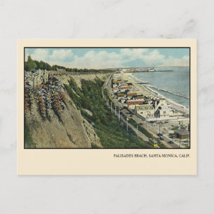 Palisades Beach, Santa Monica, Calif. 1931 Vintage Vykort