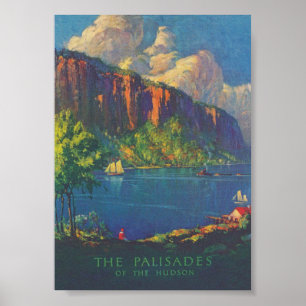 Palisades från Hudson Vintage resor Poster