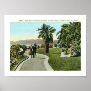 Palisades, Santa Monica Vintage Poster