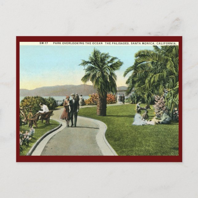 Palisades, Santa Monica Vintage Vykort (Framsida)