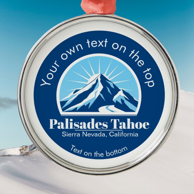 Palisades Tahoe California medal Julgransprydnad Metall (Skapare uppladdad)