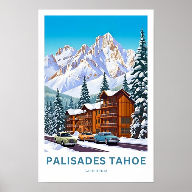 Palisades Tahoe California Travel Skriv ut Poster (Framsidan)