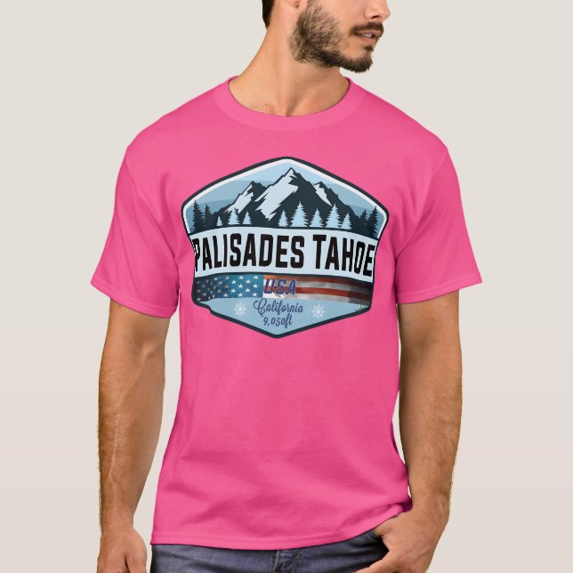Palisades Tahoe Usa Ski Skiing California 01 T Shirt (Framsida)