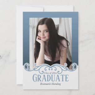 Pålitlig Blå Fotoram Inbjudan