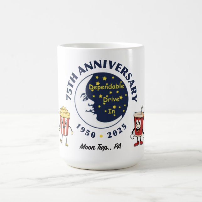 Pålitlig Drive In 75-årsjubileumsmugg Kaffemugg (Center)