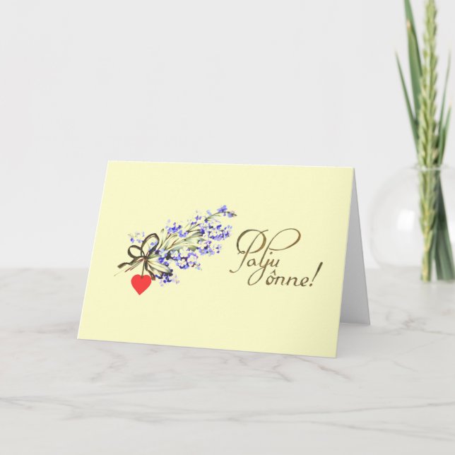 Palju ônne Tillfälle Card Helgkort (Framsida)