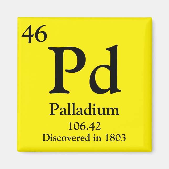 Palladium Periodic Bord Magnet (Framsidan)