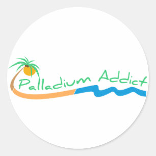 Palladiumknarkareklistermärkear Runt Klistermärke