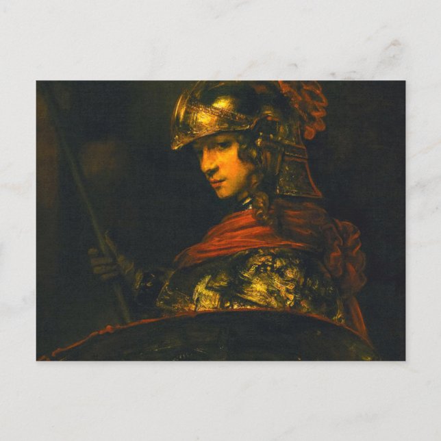 Pallas Athena 1657 från Rembrandt Harmensz Van Rij Vykort (Framsida)