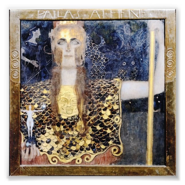 Pallas Athena av George Klimt & Gustav Klimt Fototryck (Framsidan)