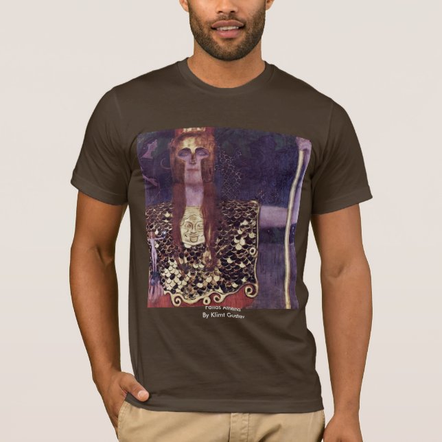 Pallas Athena av Klimt Gustav T Shirt (Framsida)