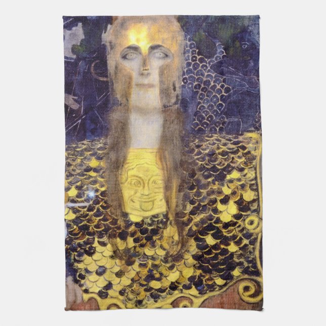 Pallas Athena, Gustav Klimt Kökshandduk (Vertikal)