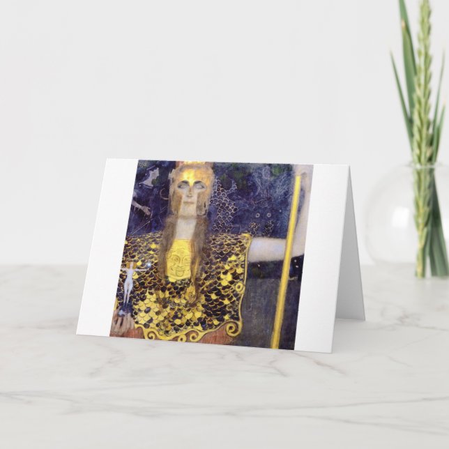 Pallas Athena, Gustav Klimt Kort (Framsida)