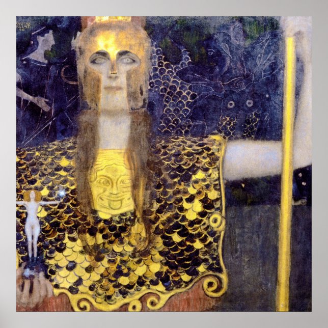 Pallas Athena, Gustav Klimt Poster (Framsidan)