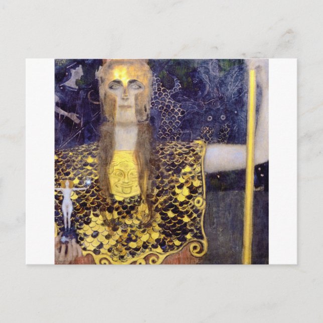 Pallas Athena, Gustav Klimt Vykort (Framsida)