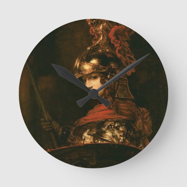 Pallas Athena or, Armored Figur, 1664-65 Rund Klocka (Framsida)
