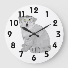 Pallas Cat Clock Stor Klocka