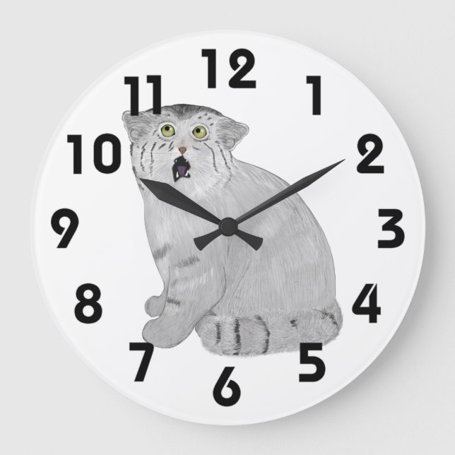 Pallas Cat Clock Stor Klocka (Framsida)
