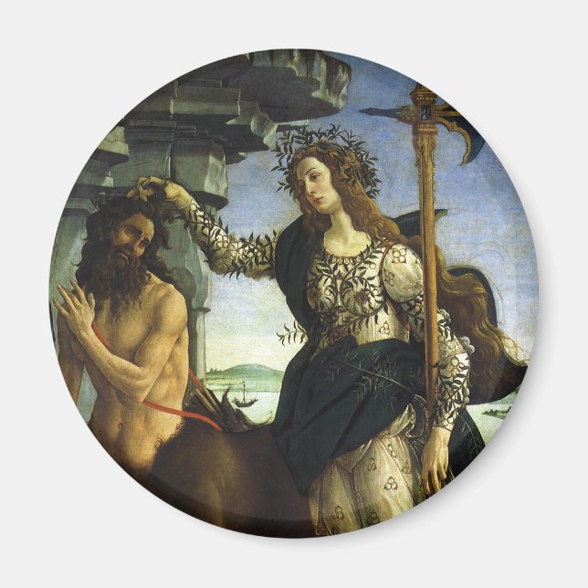 Pallas (Minerva) och Centaur av Sandro Botticelli Magnet (Framsidan)
